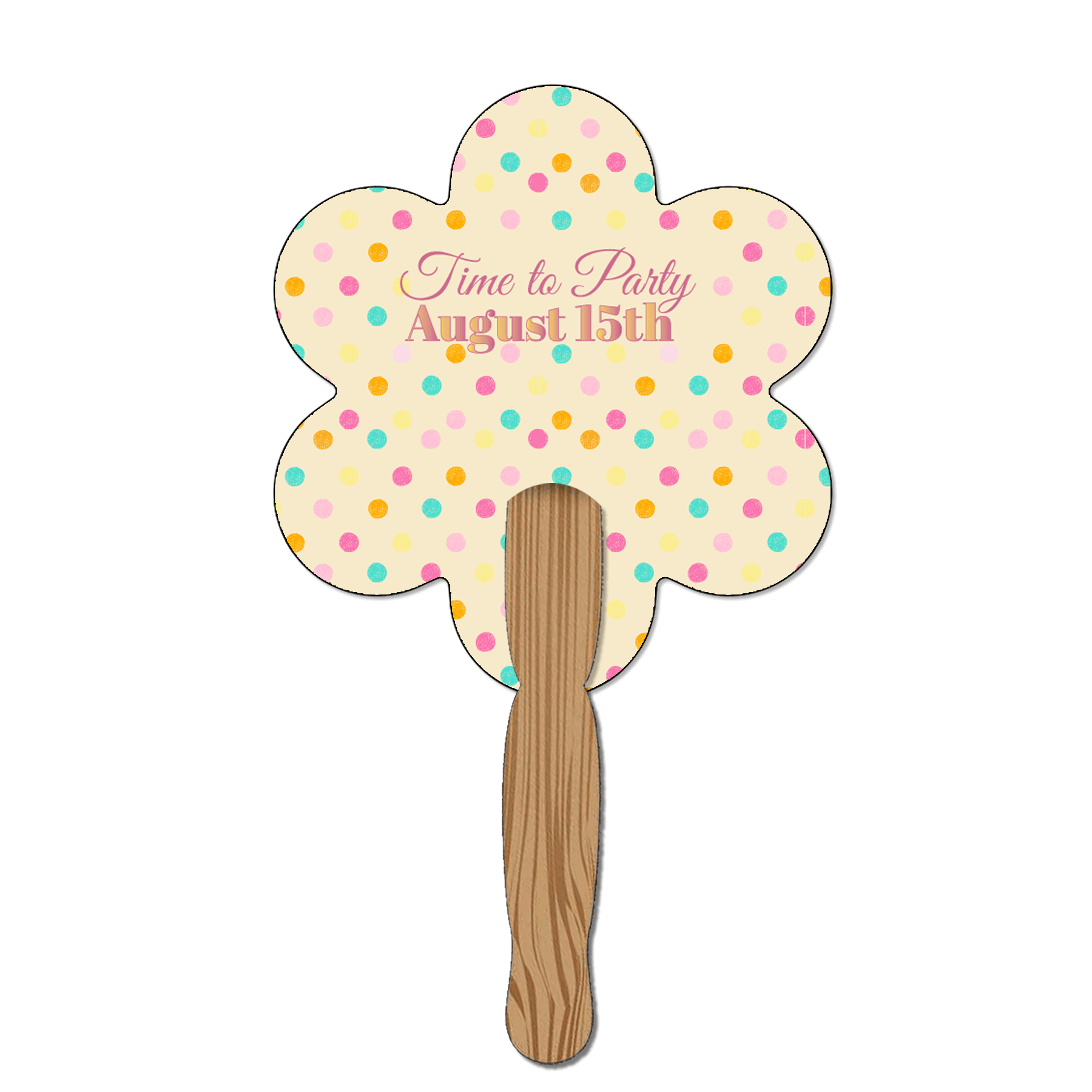 Hand Held Paper Fan - Flower
